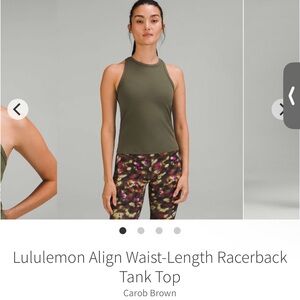 lululemon Align Waist-Length Racerback Tank Top
